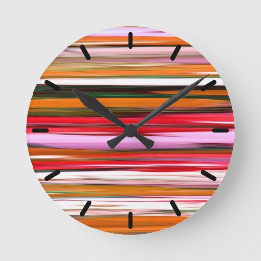 Abstrakte Nummer 2: Orangefarbene Unschärfe Runde Wanduhr (Vorderseite)