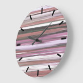 Abstrakte Nummer 2: Rosa Unschärfe Große Wanduhr (Winkel)