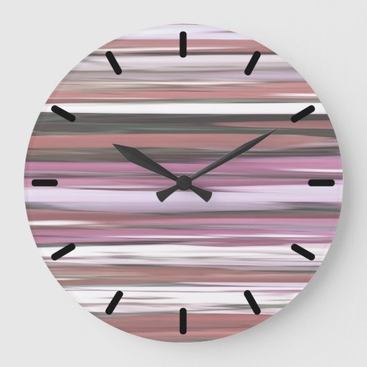 Abstrakte Nummer 2: Rosa Unschärfe Große Wanduhr (Vorderseite)