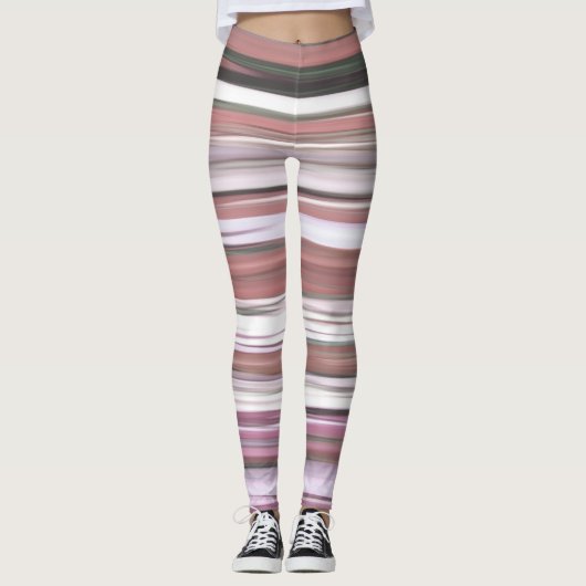 Abstrakte Nummer 2: Rosa Unschärfe Leggings (Vorderseite)