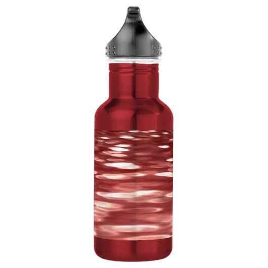 Abstrakte Nummer 2: Rote Unschärfe Edelstahlflasche (Rechts)