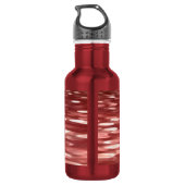 Abstrakte Nummer 2: Rote Unschärfe Edelstahlflasche (Rückseite)