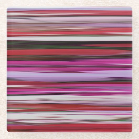 Abstrakte Nummer 2: Rote Unschärfe Glasuntersetzer (Vorderseite)