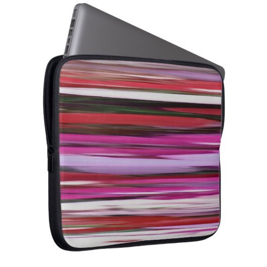 Abstrakte Nummer 2: Rote Unschärfe Laptopschutzhülle (Vorne Rechts)