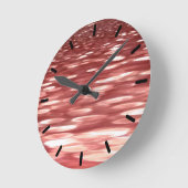 Abstrakte Nummer 2: Rote Unschärfe Runde Wanduhr (Winkel)