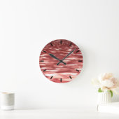 Abstrakte Nummer 2: Rote Unschärfe Runde Wanduhr (Zuhause)