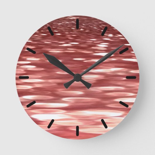 Abstrakte Nummer 2: Rote Unschärfe Runde Wanduhr (Vorderseite)