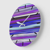 Abstrakte Nummer 2: Ultraviolettunschärfe Große Wanduhr (Winkel)
