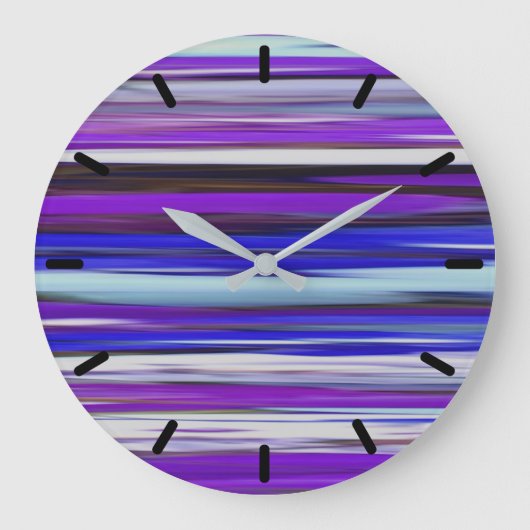 Abstrakte Nummer 2: Ultraviolettunschärfe Große Wanduhr (Vorderseite)