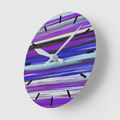 Abstrakte Nummer 2: Ultraviolettunschärfe Runde Wanduhr (Winkel)