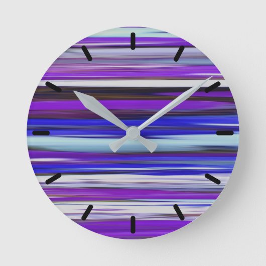 Abstrakte Nummer 2: Ultraviolettunschärfe Runde Wanduhr (Vorderseite)