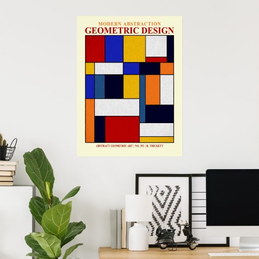 Abstrakte Nummer 351 EP-Poster Poster (Heimbüro)