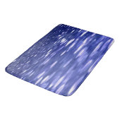 Abstrakte Nummer 3: Blauschimmer Badematte (Schrägansicht)