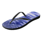 Abstrakte Nummer 3: Blauschimmer Badesandalen (Schrägansicht)