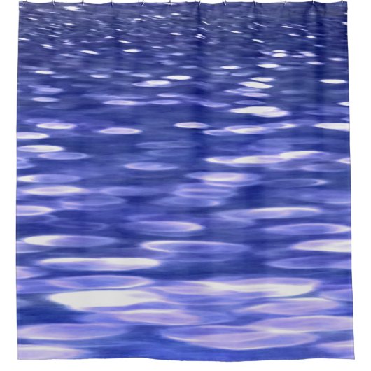 Abstrakte Nummer 3: Blauschimmer Duschvorhang (Vorderseite)