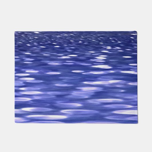 Abstrakte Nummer 3: Blauschimmer Fußmatte (Vorderseite)