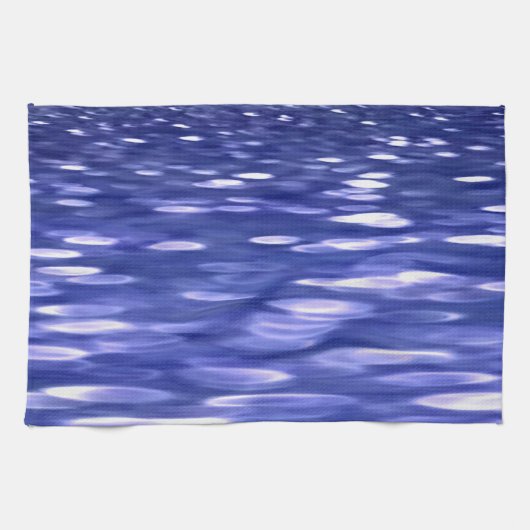 Abstrakte Nummer 3: Blauschimmer Geschirrtuch (Horizontal)