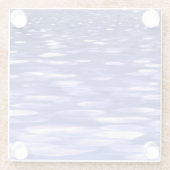 Abstrakte Nummer 3: Blauschimmer Glasuntersetzer (Rückseite)