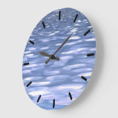 Abstrakte Nummer 3: Blauschimmer Große Wanduhr (Winkel)