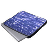 Abstrakte Nummer 3: Blauschimmer Laptopschutzhülle (Vorne Knopf)
