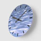 Abstrakte Nummer 3: Blauschimmer Runde Wanduhr (Winkel)