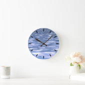 Abstrakte Nummer 3: Blauschimmer Runde Wanduhr (Zuhause)