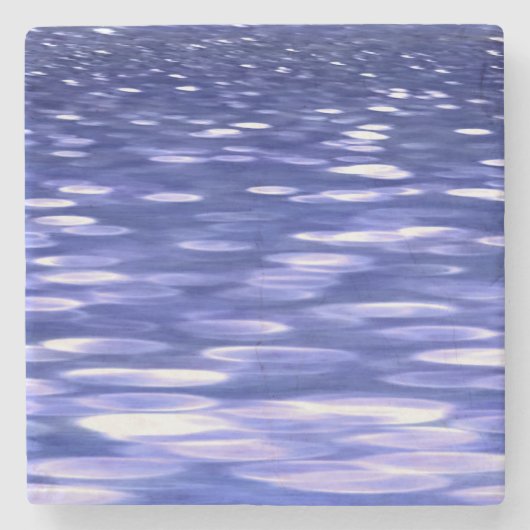 Abstrakte Nummer 3: Blauschimmer Steinuntersetzer (Vorderseite)
