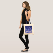 Abstrakte Nummer 3: Blauschimmer Tragetasche (Vorderseite (Model))