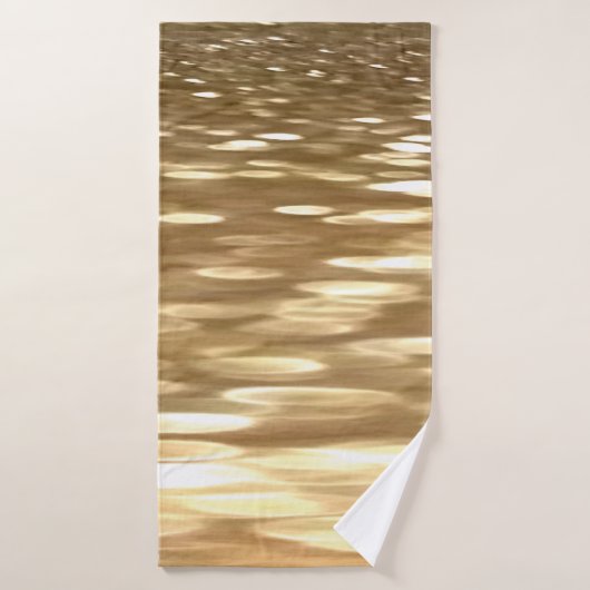 Abstrakte Nummer 3: Goldschimmer Badehandtuch (Badehandtuch)