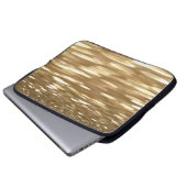 Abstrakte Nummer 3: Goldschimmer Laptopschutzhülle (Vorne Knopf)