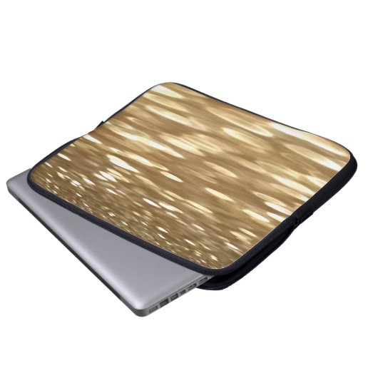 Abstrakte Nummer 3: Goldschimmer Laptopschutzhülle (Vorne Knopf)