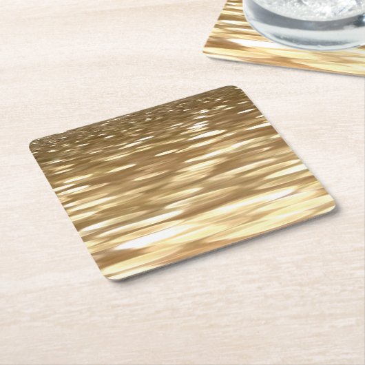 Abstrakte Nummer 3: Goldschimmer Rechteckiger Pappuntersetzer (angewinkelt)