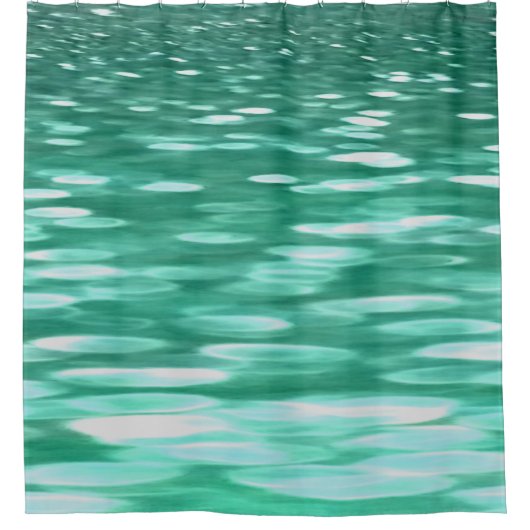 Abstrakte Nummer 3: Green Shimmer Duschvorhang (Vorderseite)