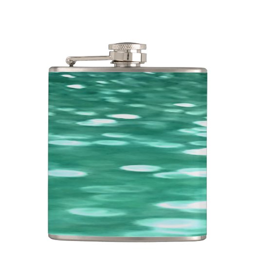 Abstrakte Nummer 3: Green Shimmer Flachmann (Vorderseite)