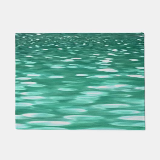 Abstrakte Nummer 3: Green Shimmer Fußmatte (Vorderseite)