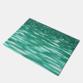 Abstrakte Nummer 3: Green Shimmer Fußmatte (Schrägansicht)