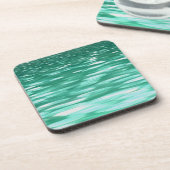 Abstrakte Nummer 3: Green Shimmer Getränkeuntersetzer (Linke Seite)