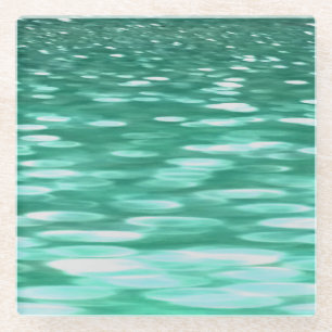 Abstrakte Nummer 3: Green Shimmer Glasuntersetzer
