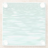 Abstrakte Nummer 3: Green Shimmer Glasuntersetzer (Rückseite)