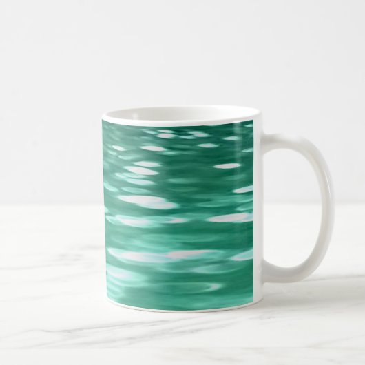 Abstrakte Nummer 3: Green Shimmer Kaffeetasse (Rechts)