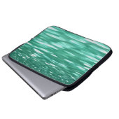 Abstrakte Nummer 3: Green Shimmer Laptopschutzhülle (Vorne Knopf)