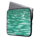 Abstrakte Nummer 3: Green Shimmer Laptopschutzhülle (Vorderseite Links)