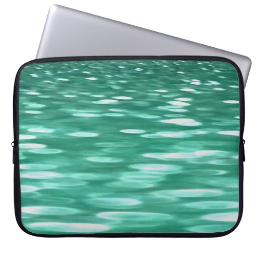 Abstrakte Nummer 3: Green Shimmer Laptopschutzhülle (Vorderseite)