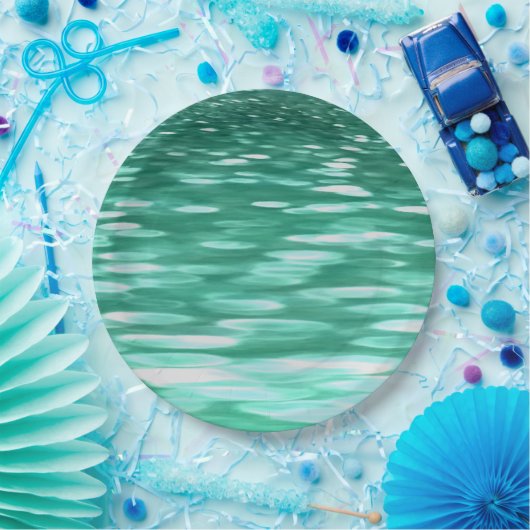 Abstrakte Nummer 3: Green Shimmer Pappteller (Party)