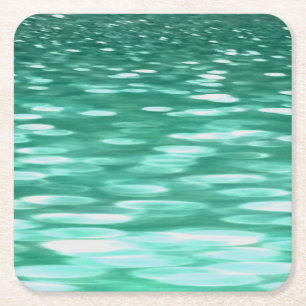 Abstrakte Nummer 3: Green Shimmer Rechteckiger Pappuntersetzer