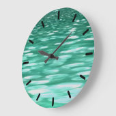 Abstrakte Nummer 3: Grünschimmer Große Wanduhr (Winkel)