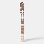 Abstrakte Nummer 3: Kupfer-Rose-Goldschimmer Case-Mate iPhone Hülle (Rückseite / Links)