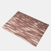 Abstrakte Nummer 3: Kupfer-Rose-Goldschimmer Fußmatte (Schrägansicht)