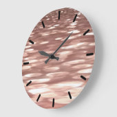 Abstrakte Nummer 3: Kupfer-Rose-Goldschimmer Große Wanduhr (Winkel)