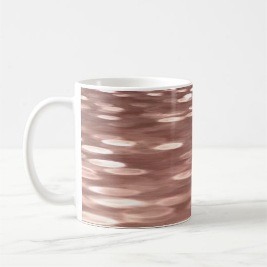 Abstrakte Nummer 3: Kupfer-Rose-Goldschimmer Kaffeetasse (Links)